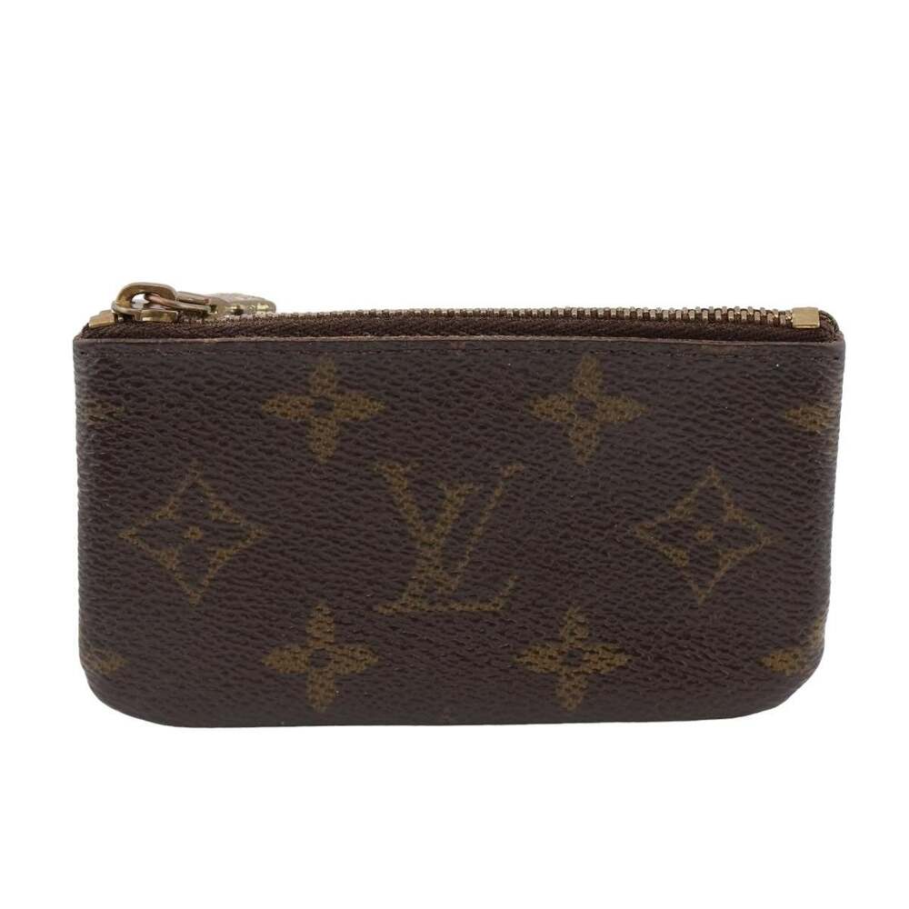 Louis Vuitton Monogram Pochette Cles Coin Purse Brown